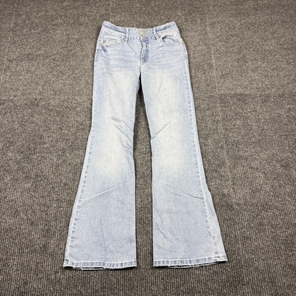 Rewash Womens High Rise Flare Jeans Size 9/29 Light Wash Distressed J228B80GE
